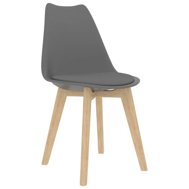 vidaXL Esszimmerstühle 4 Stk. Grau Kunststoff
