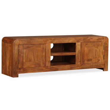 Meuble TV vidaXL en bois massif avec finition couleur miel 120x30x40 cm