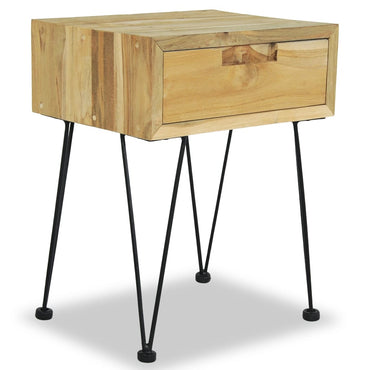 vidaXL Table de chevet 40x30x50 cm Teck massif