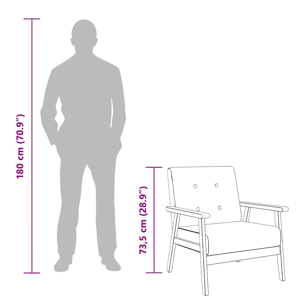 Sessel Dunkelgrau Stoff