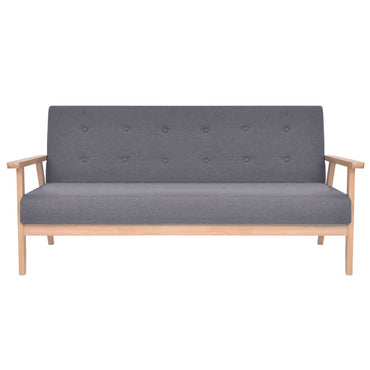 vidaXL 3-Sitzer Sofa Stoff Dunkelgrau