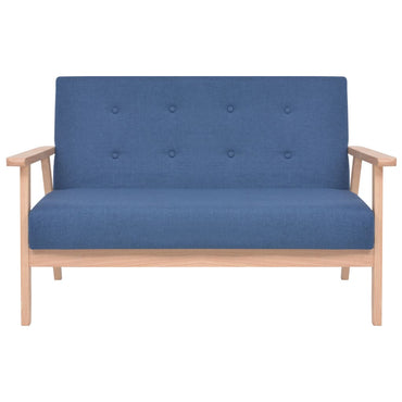vidaXL 2-Sitzer-Sofa Stoff Blau
