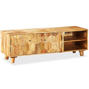 vidaXL Meuble TV en bois de manguier massif 118x35x40 cm