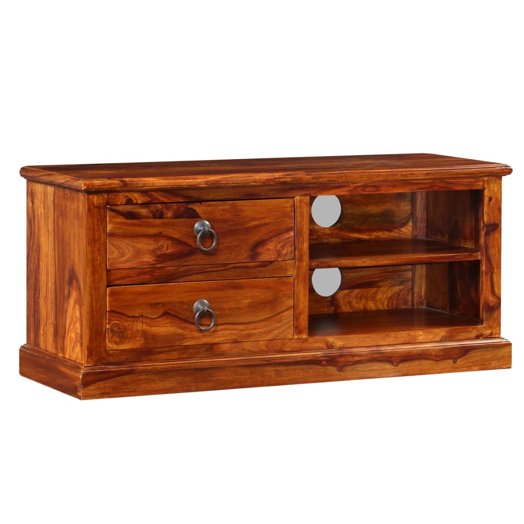 vidaXL Meuble TV Bois d'acacia massif 90x30x40 cm