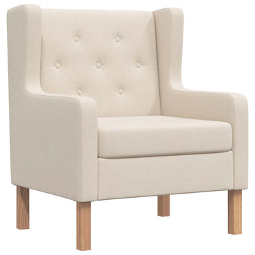 vidaXL Sessel Cremeweiß Stoff