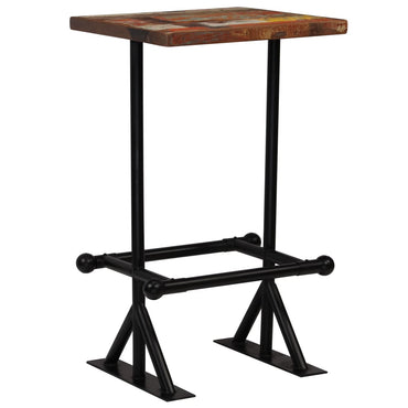 vidaXL Ensemble de bar 3 pcs Bois de récupération Massif Multicolore