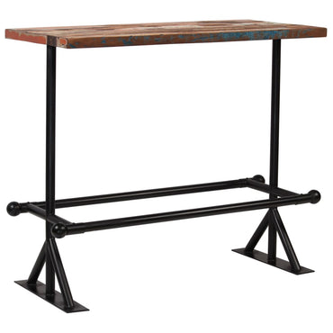 vidaXL Ensemble de bar 5 pcs Bois de récupération massif Multicolore