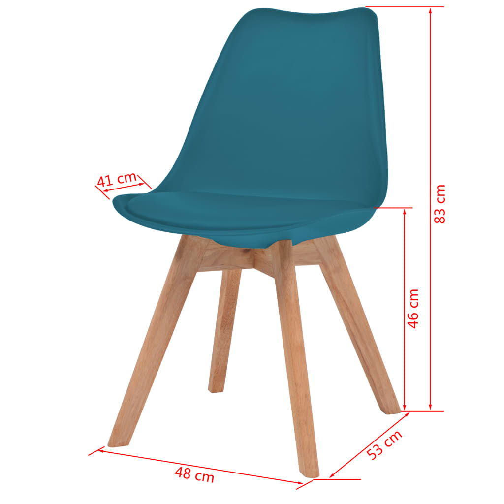vidaXL Chaises de salle à manger 6 pcs Turquoise Plastique