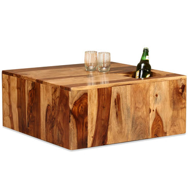 vidaXL Table basse en bois d'acacia massif 70x70x30 cm