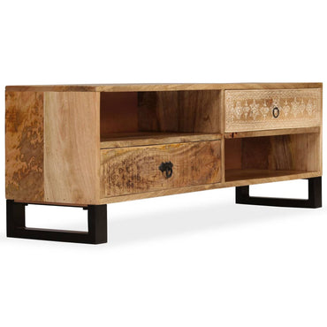 vidaXL Meuble TV Bois de manguier massif 120x30x40 cm