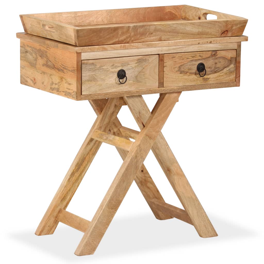 vidaXL Beistelltisch Mangoholz Massiv 65 x 40 x 76 cm