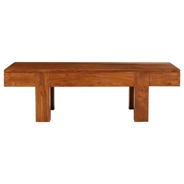 vidaXL Table basse en bois massif avec finition couleur miel 100x50x30 cm