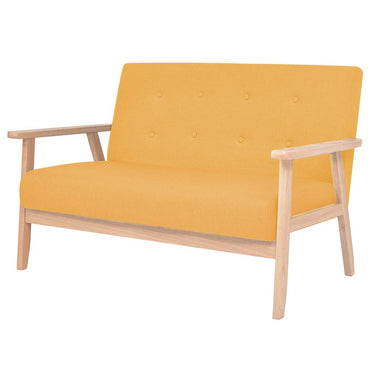 vidaXL Sofa-Set 2-tlg. Stoff Gelb