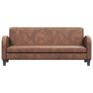 vidaXL Sofa 3-Sitzer Wildleder-Optik Braun