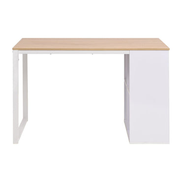 vidaXL Bureau 120 x 60 x 75 cm Marron chêne et blanc