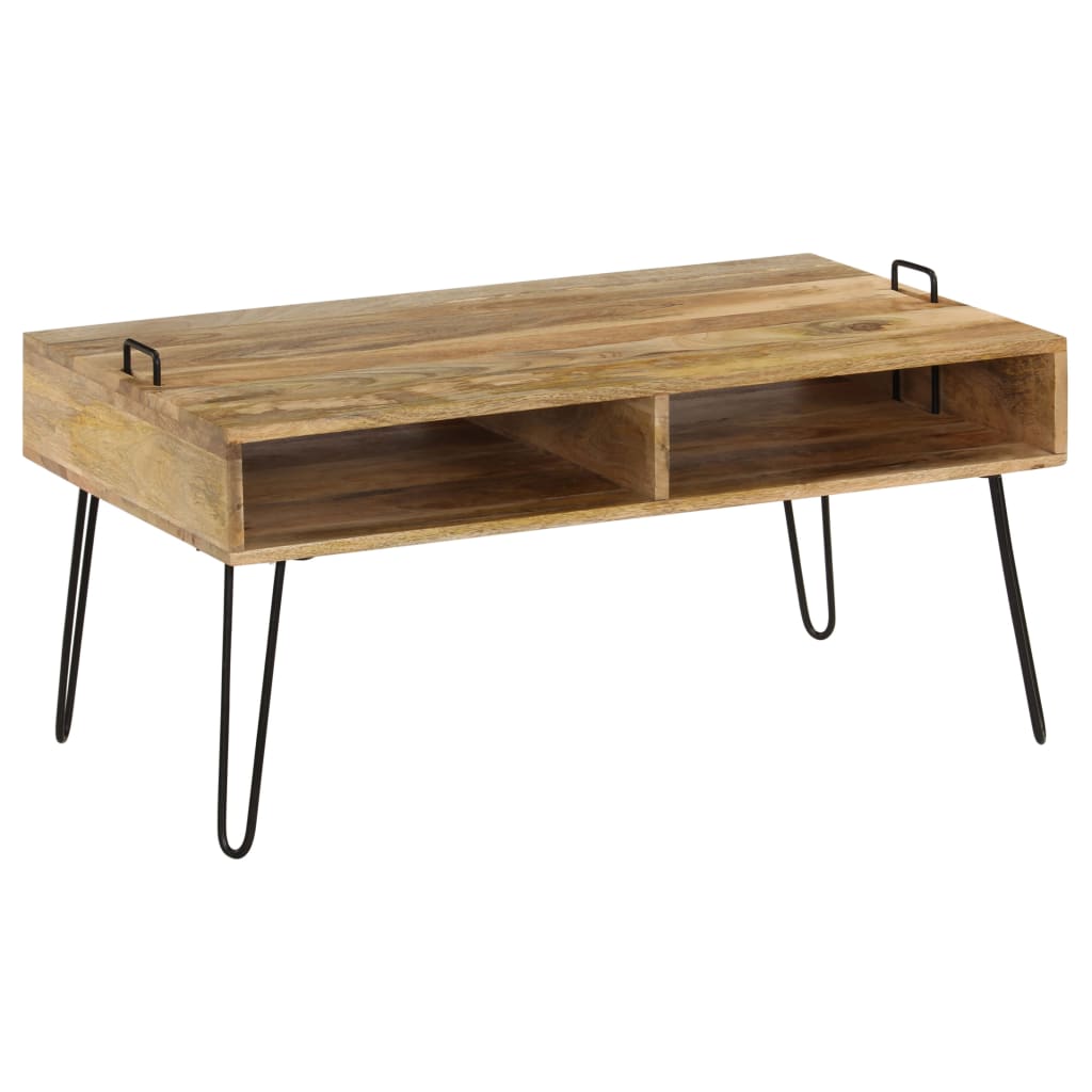 vidaXL Table basse en bois de manguier massif 100x60x45 cm