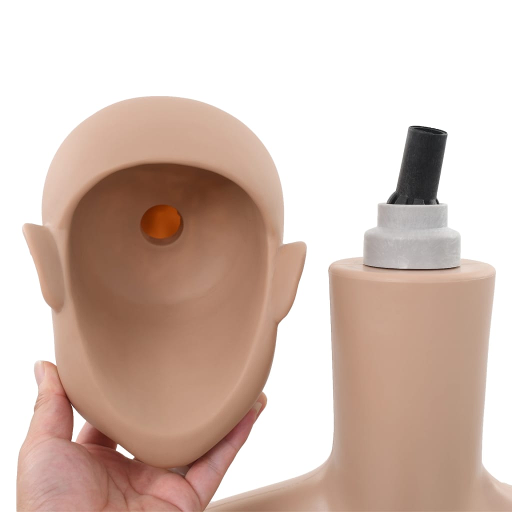 Ganzkörper-Schaufensterpuppe Kind mit Glassockel Beige 140 cm