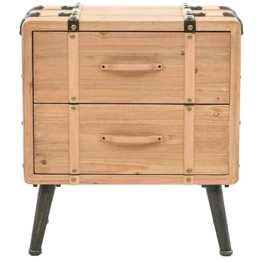 vidaXL Table de chevet en bois de sapin massif 50x35x57 cm