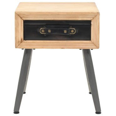 vidaXL Table de chevet en pin massif 43x38x50 cm