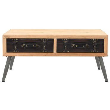 vidaXL Table basse en bois de sapin massif 115 x 55 x 50 cm