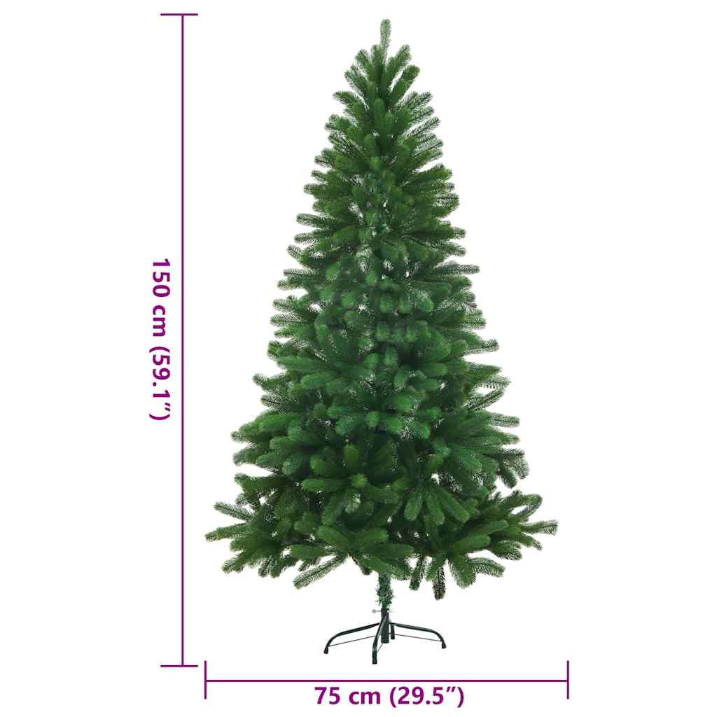 vidaXL Künstlicher Weihnachtsbaum Naturgetreue Nadeln 150 cm Grün