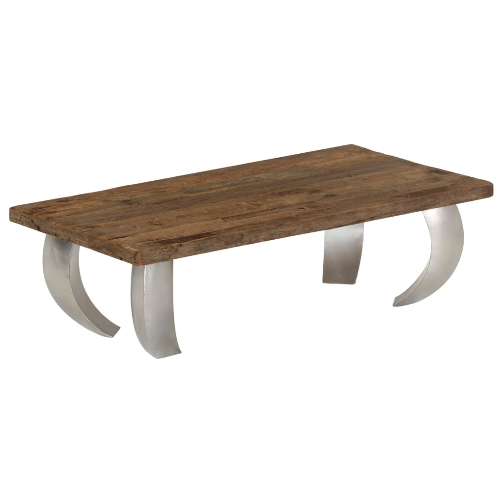 vidaXL Table basse Opium en bois de récupération et acier 110x60x35 cm