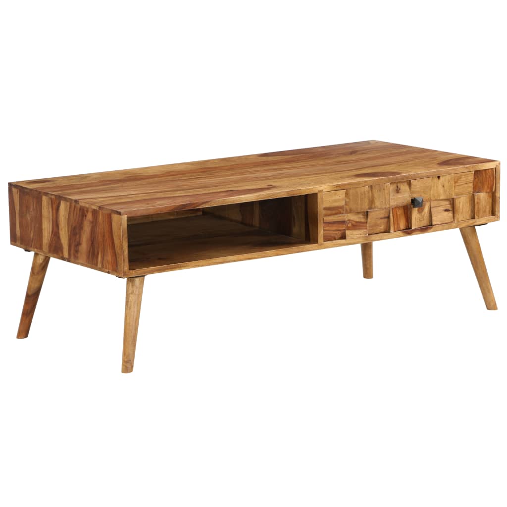 vidaXL Couchtisch Massivholz Akazie Honigbraun 110x50x37 cm