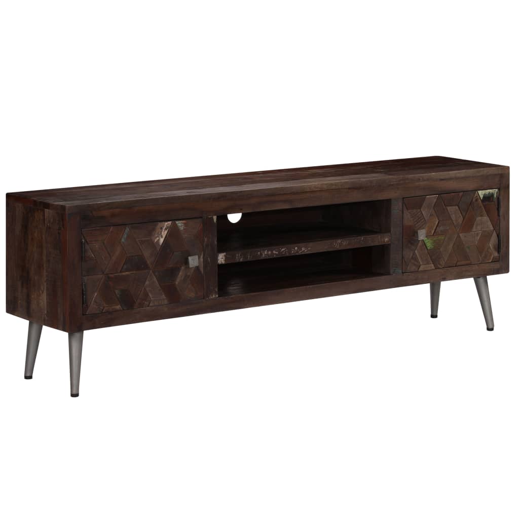 vidaXL Meuble TV en bois de récupération massif 140x30x45 cm
