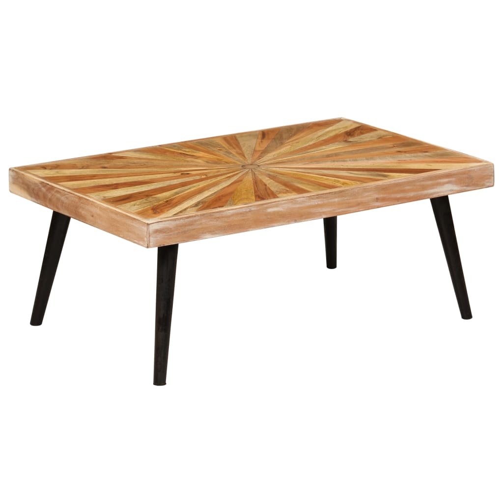 vidaXL Table basse en bois de manguier massif 90x55x36 cm