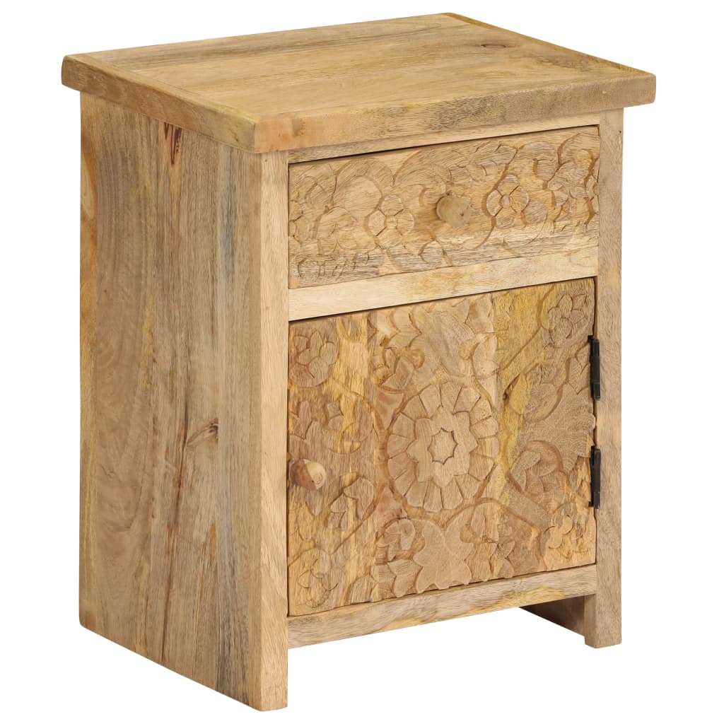 vidaXL Table de chevet Bois de manguier massif 40x30x50 cm