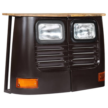 vidaXL LKW-Sideboard Massivholz Mango Dunkelgrau