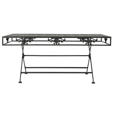 vidaXL Table basse pliante de style vintage en métal 100x50x45 cm Noir