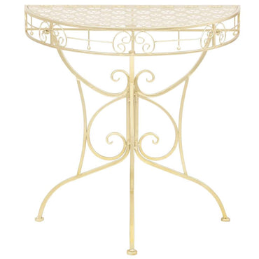 vidaXL Beistelltisch Vintage-Stil Halbrund Metall 72 x 36 x 74 cm Gold