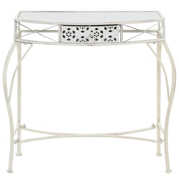 vidaXL Beistelltisch Französischer Stil Metall 82x39x76 cm Weiß