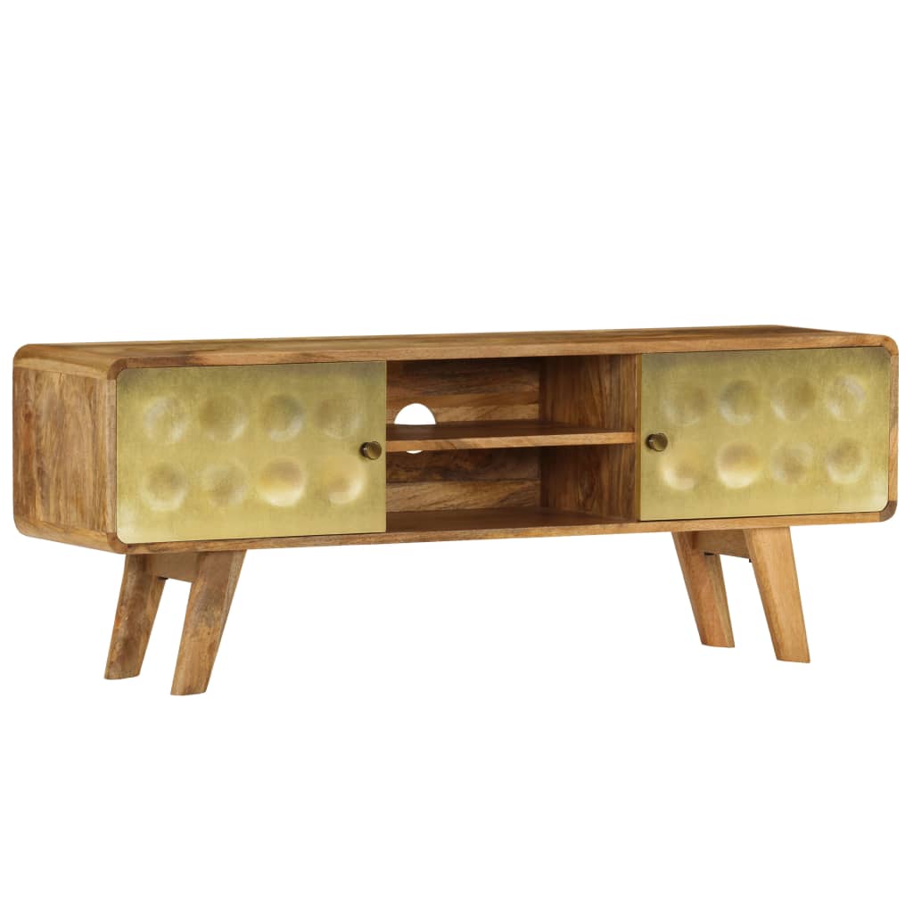 vidaXL Meuble TV en bois de manguier massif 120x30x45 cm