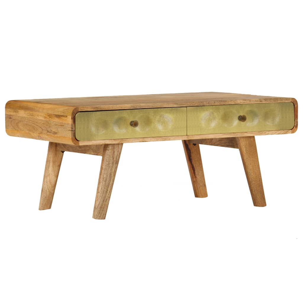 vidaXL Table basse en bois de manguier massif 90x50x40 cm
