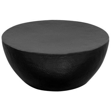 vidaXL Couchtisch aus Gehämmertem Aluminium 70x30 cm Schwarz