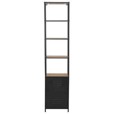 vidaXL Bücherregal Massivholz Tanne und Stahl 40,5x32,5x180 cm
