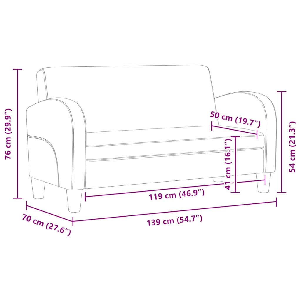 vidaXL Sofa-Set 2-tlg. Kunstleder in Wildleder-Optik Braun