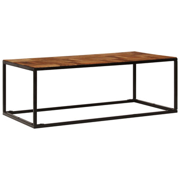 vidaXL Table basse 110x60x40 cm en bois d'acacia massif et acier
