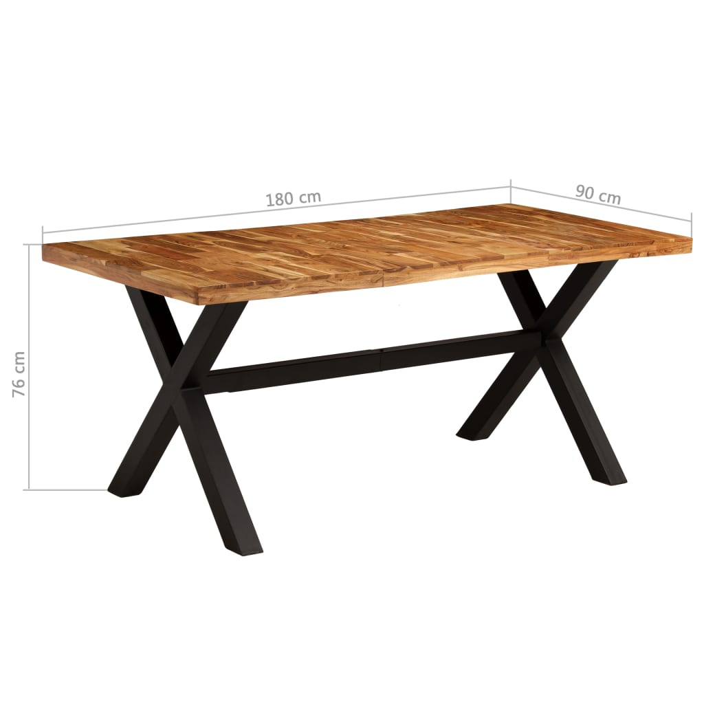vidaXL 7-tlg. Essgruppe Massivholz Akazie und Mango