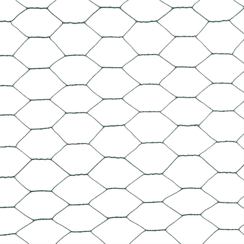 vidaXL Clôture grillagée en acier avec revêtement PVC 25x1,5 m Vert