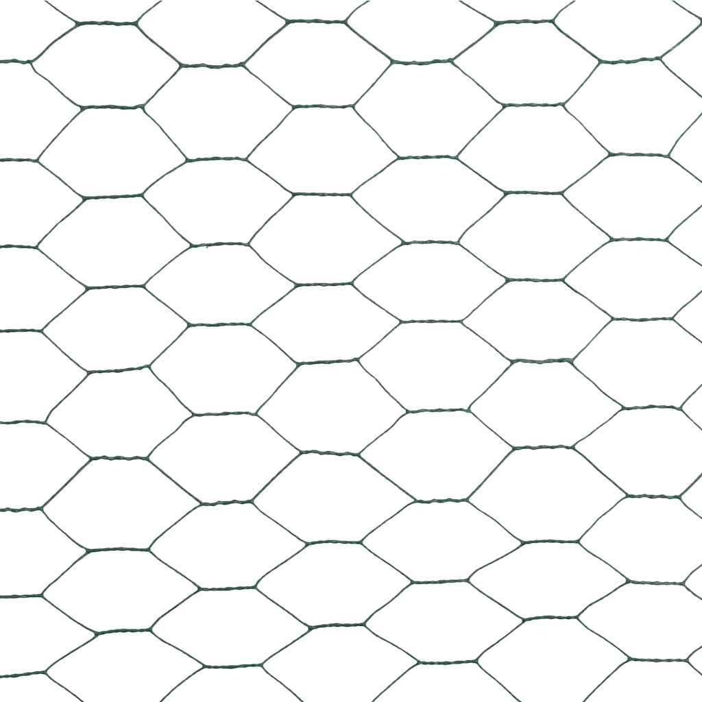 vidaXL Clôture grillagée en acier avec revêtement PVC 25x1,2 m Vert