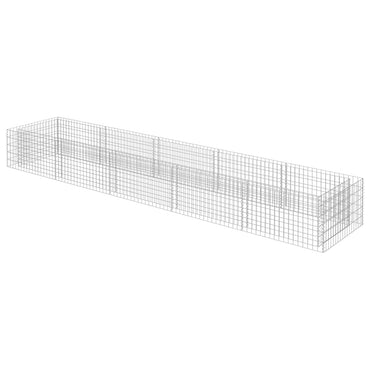 vidaXL Gabionen-Hochbeet Verzinkter Stahl 450×90×50 cm