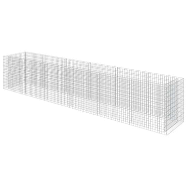 vidaXL Gabionen-Hochbeet Verzinkter Stahl 540×90×100 cm