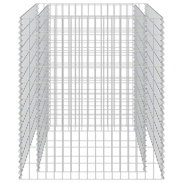 vidaXL Gabionen-Hochbeet Verzinkter Stahl 90×90×100 cm