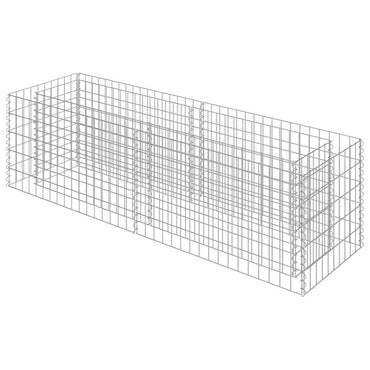 vidaXL Gabionen-Hochbeet Verzinkter Stahl 180×50×50 cm