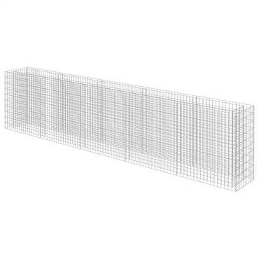 vidaXL Gabionen-Hochbeet Verzinkter Stahl 450×50×100 cm
