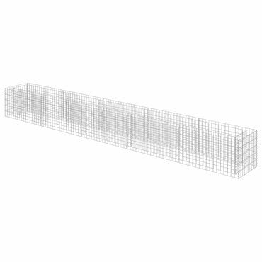 vidaXL Gabionen-Hochbeet Verzinkter Stahl 450×50×50 cm