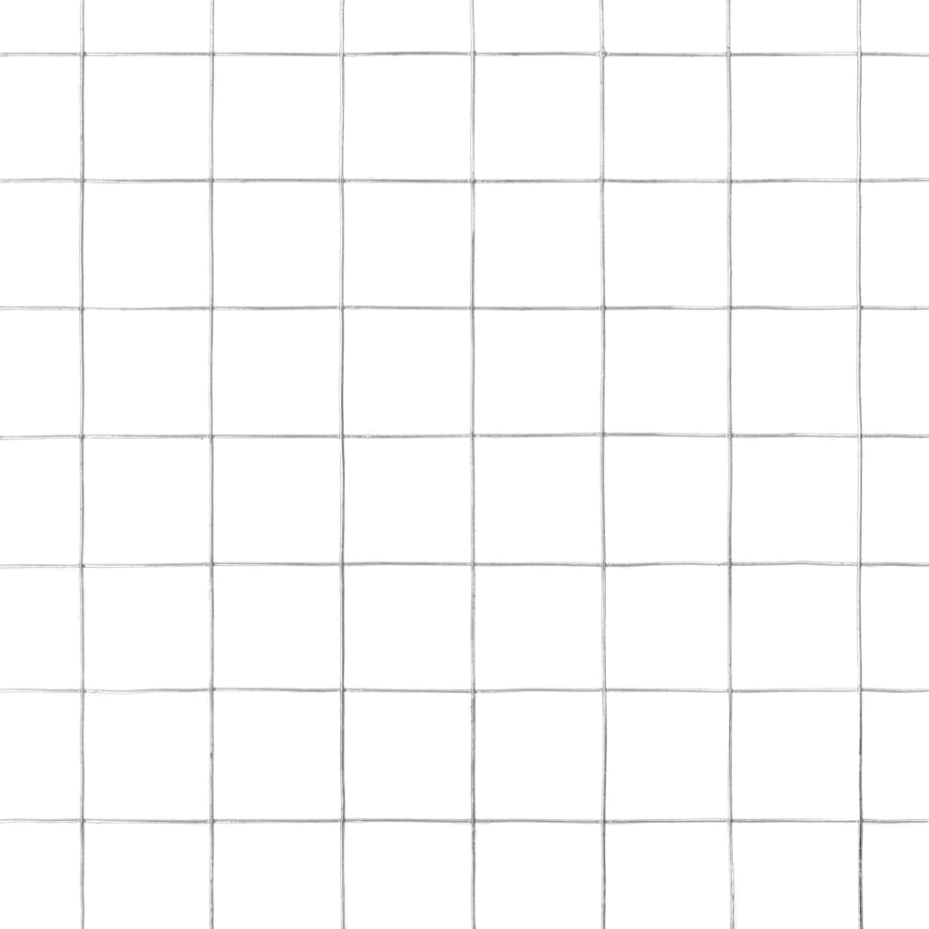 vidaXL Maschendraht Verzinkter Stahl 25x0,5 m Silbern